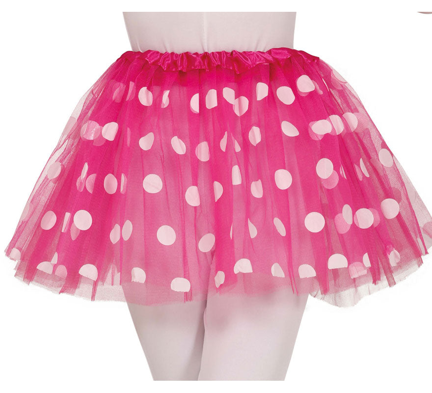 Tutú rosa con Topos de 30 cm infantil
