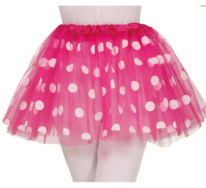 Tutú rosa con Topos de 30 cm infantil