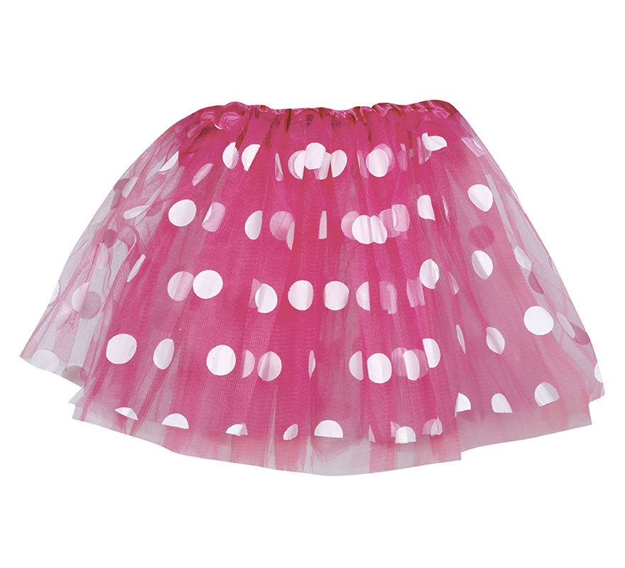Tutú rosa con Topos de 30 cm infantil