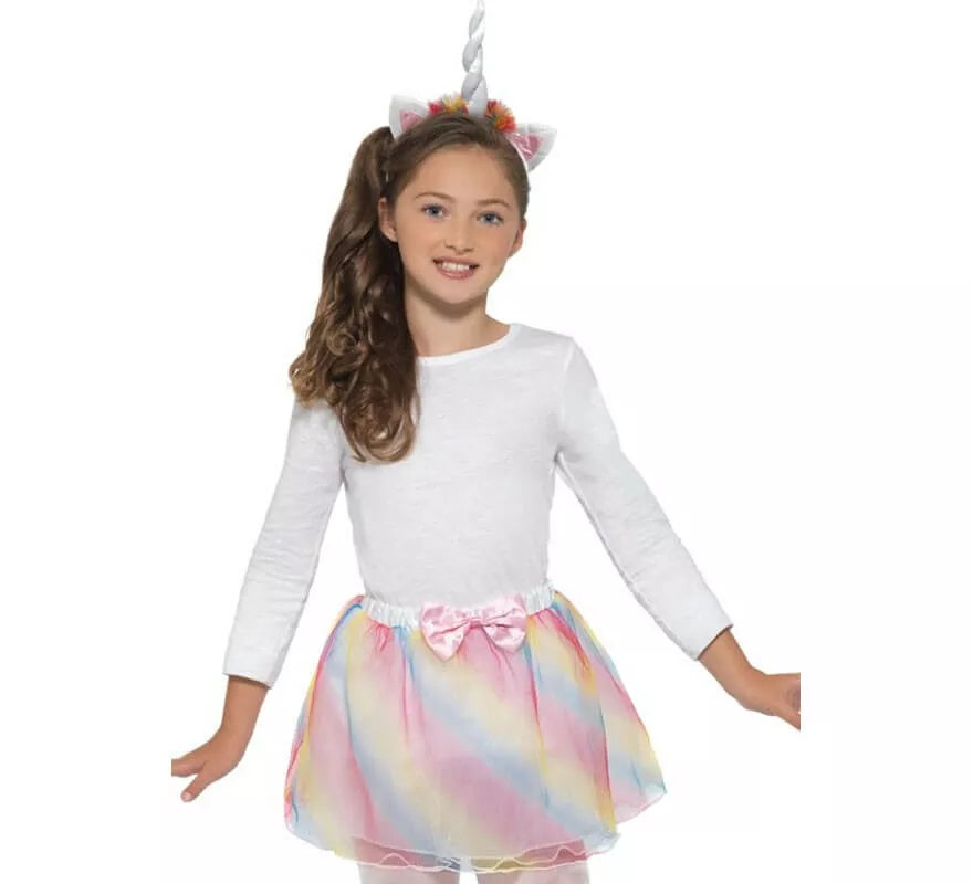 Tutú y Diadema de Unicornio Multicolor