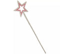 Varita con Estrella plateada y fucsia