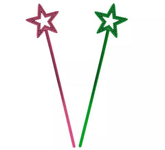 Star-shaped wand in assorted colors 34x7cm