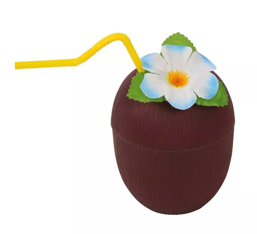 Translation missing: en.Vaso de Coco con Pajita y Flor