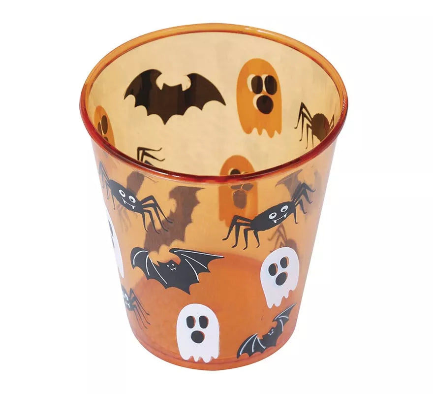 Vaso de Halloween Naranja de 10 cm