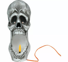 Skull Candle with Led Fire Effect of 20 cm