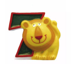 Safari Animal Candle with number 7