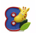 Vela de Animal del Safari con el número 8
