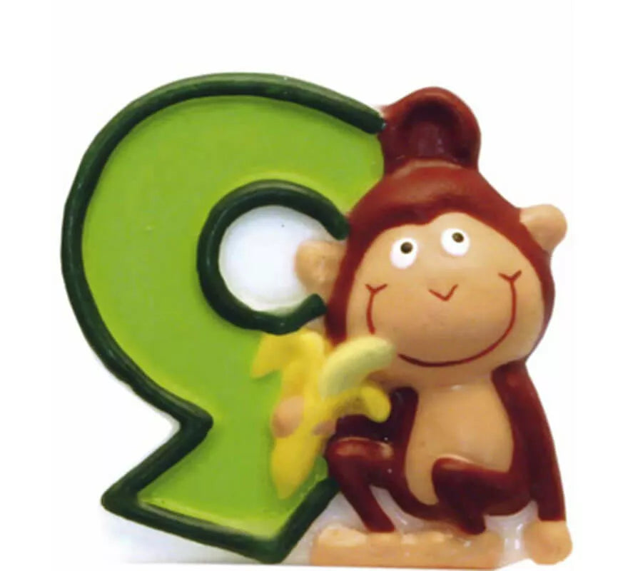 Vela de Animal del Safari con el número 9