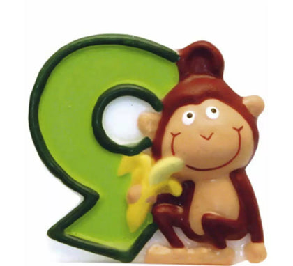 Vela de Animal del Safari con el número 9