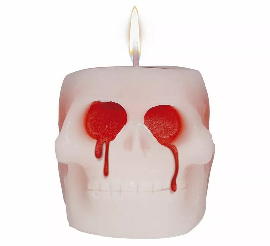 Vela de Calavera con Sangre de 6 cm