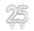 Vela de Cumpleaños, Aniversarios y Bodas de Plata Número 25 de 8 cm