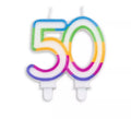 Vela de Cumpleaños Número 50 Multicolor
