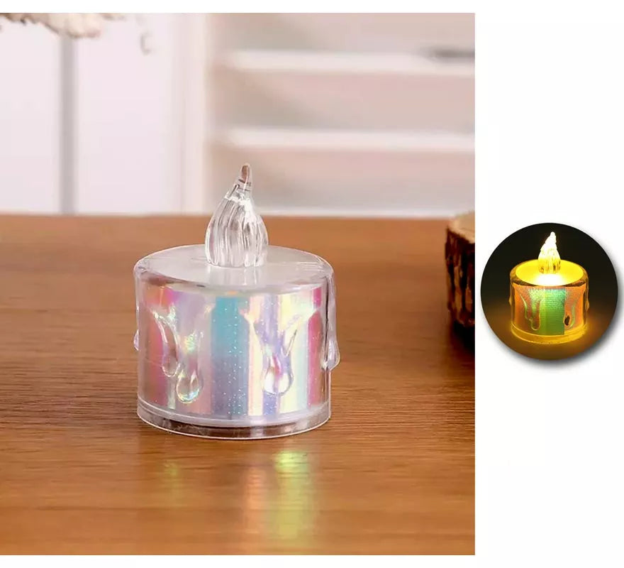 Vela de Te Fantasía plata de 5 cm
