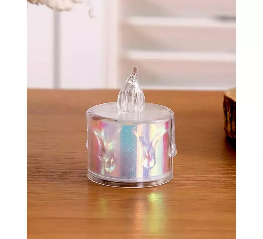 Vela de Te Fantasía plata de 5 cm