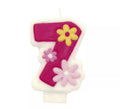 Vela Glamour Girl con el número 7 para cumpleaños