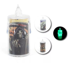 Halloween candle in assorted models with 3.7x8 cm light
