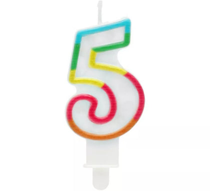 Vela Nº 5 con Multicolor