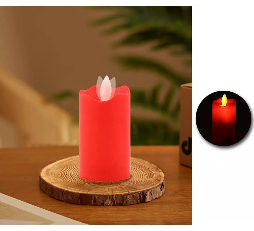 Vela Oscilante roja de 9 cm