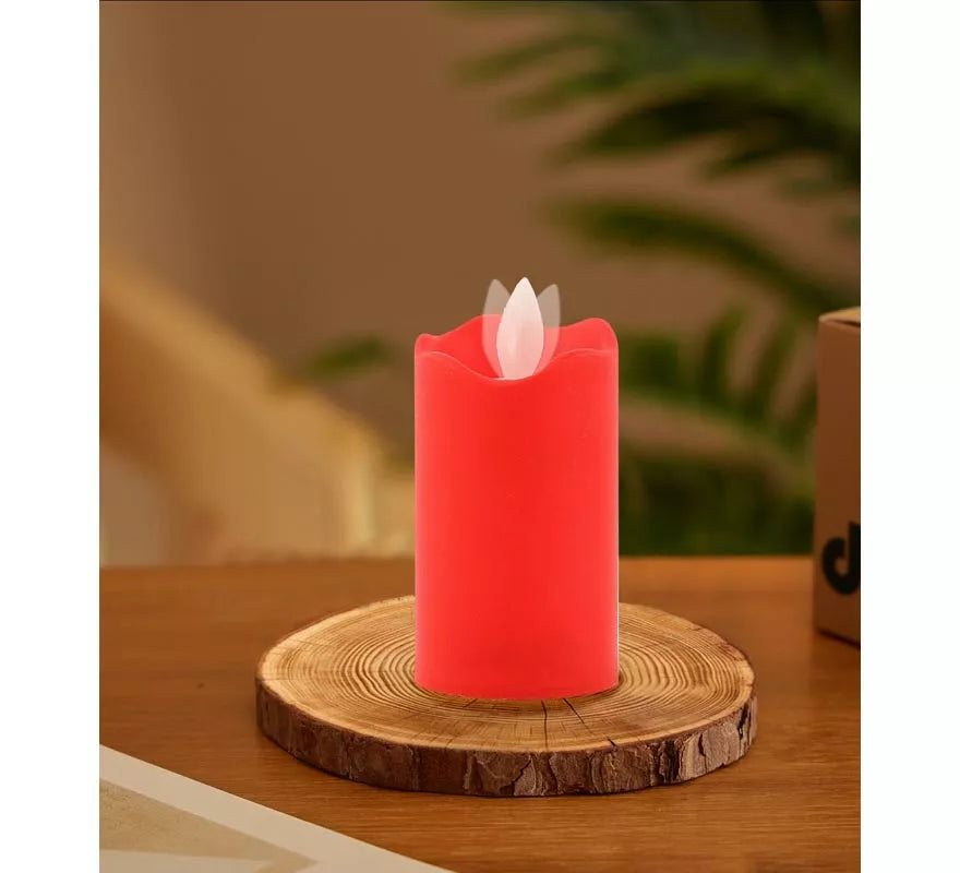 Vela Oscilante roja de 9 cm