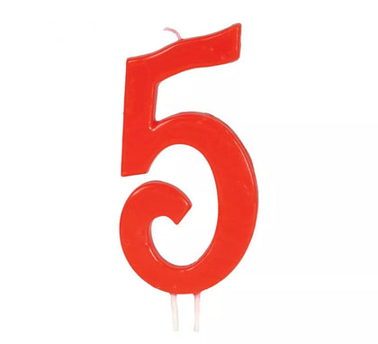 Vela Roja Nº 5 de 12 cm
