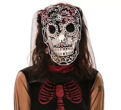 Velo con Calavera del Día de los Muertos