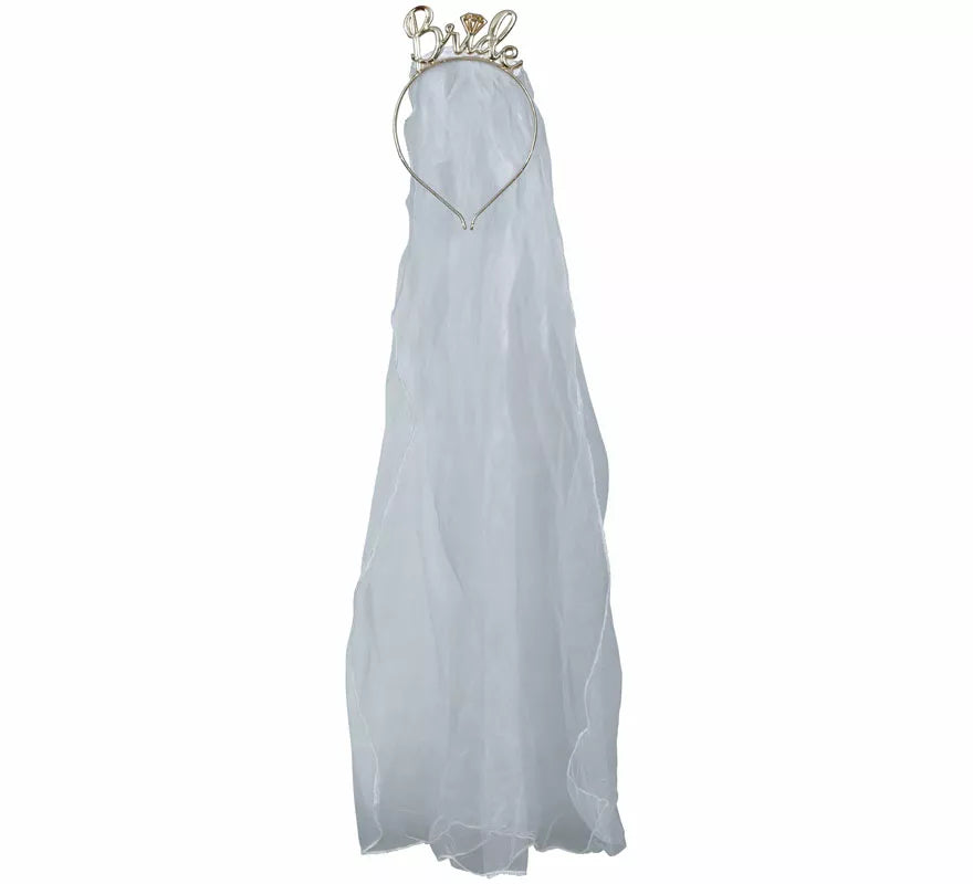 Translation missing: en.Velo de Novia blanco con Diadema Bride
