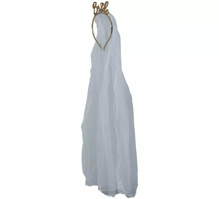Translation missing: en.Velo de Novia blanco con Diadema Bride