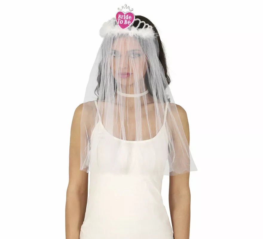 Velo de Novia con Diadema corazón