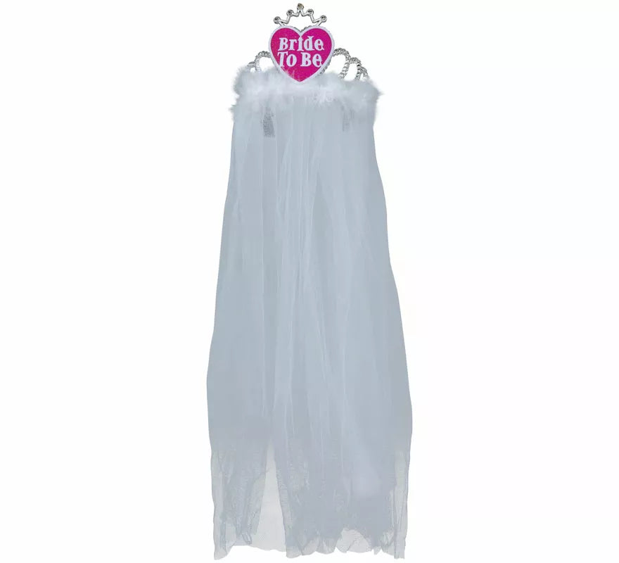 Velo de Novia con Diadema corazón