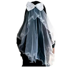Long Veil with Bow in various colors