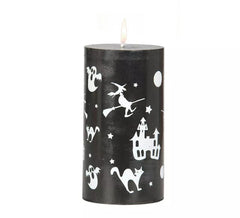 Black candle with 13x7 cm figures