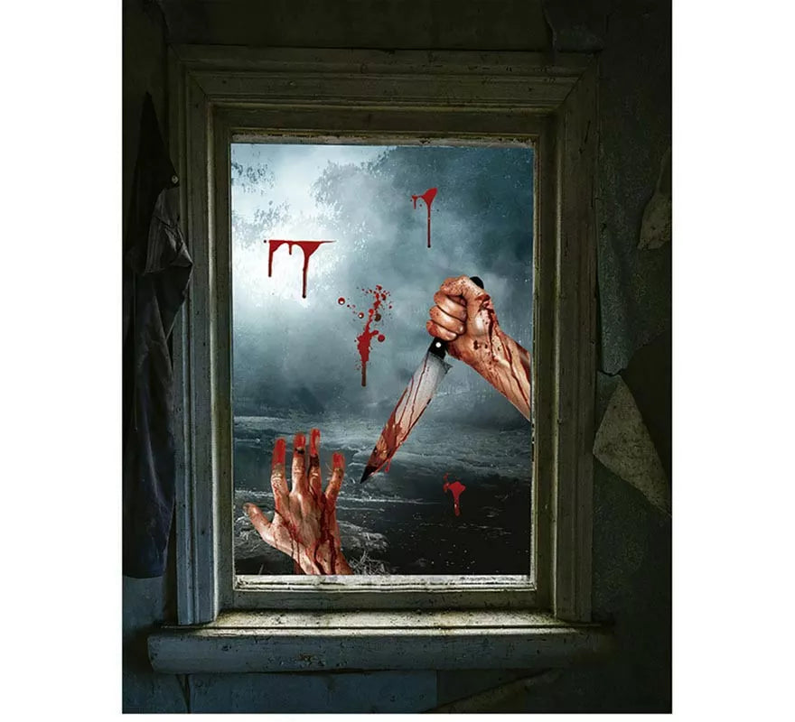 Ventana Brazos Ensangrentados electroestática de 35x25 cm