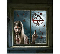 Window with Possessed Woman electrostatic sheet of 60x80 cm