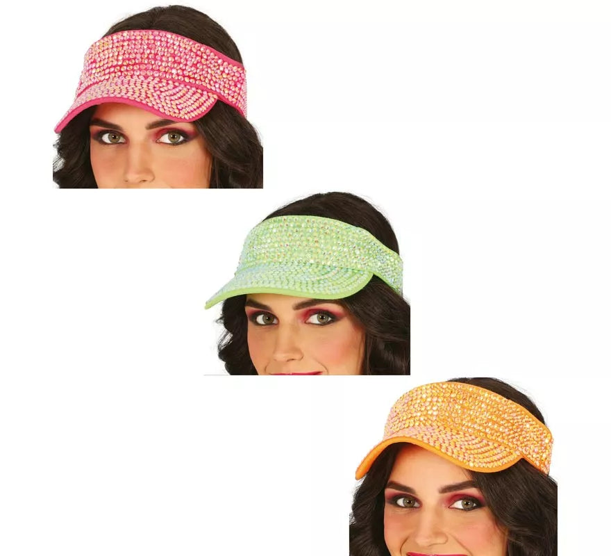 Translation missing: en.Visera con pedrería en varios colores adulto