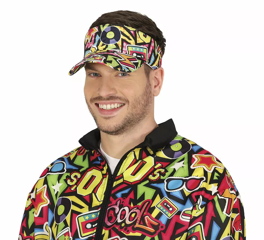 Visera estampado de los años 90 adulto