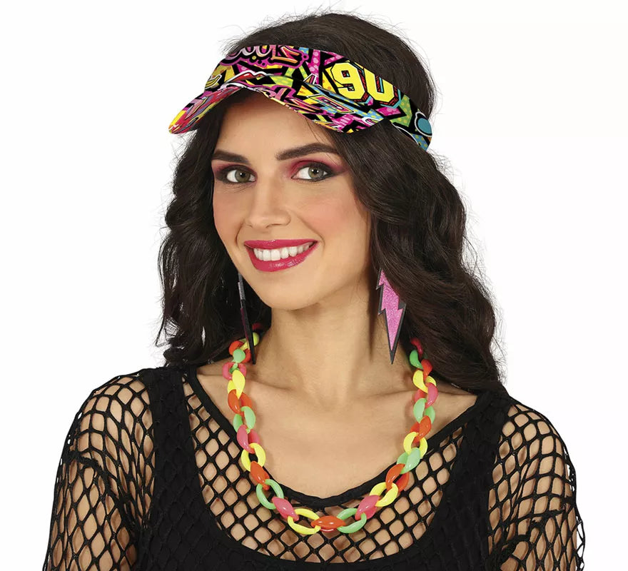 Visera estampado de los años 90 adulto