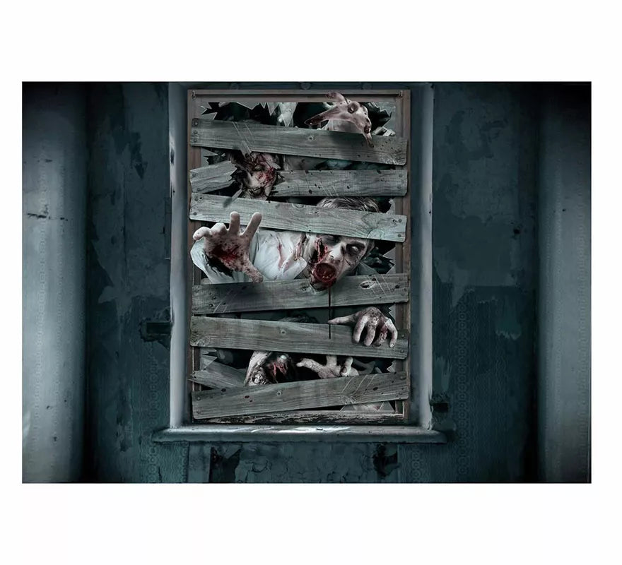 Window Zombies Decorativa de 80X120 cm