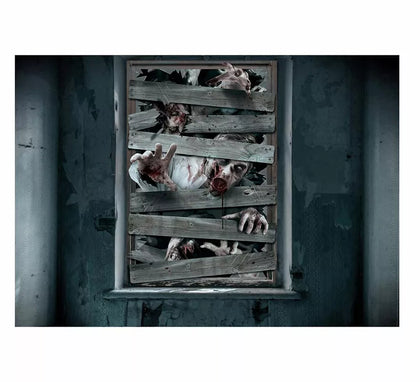 Window Zombies Decorativa de 80X120 cm