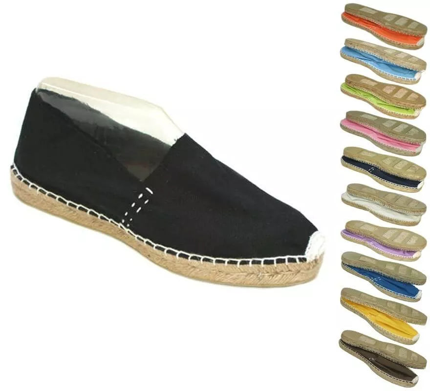 Translation missing: pt-PT.Zapatillas de esparto con costuras en varios colores