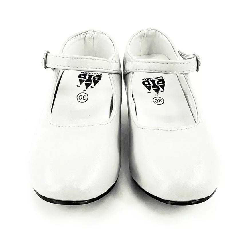 Zapato Sevillana con tacón Blanco en números del 22 al 41