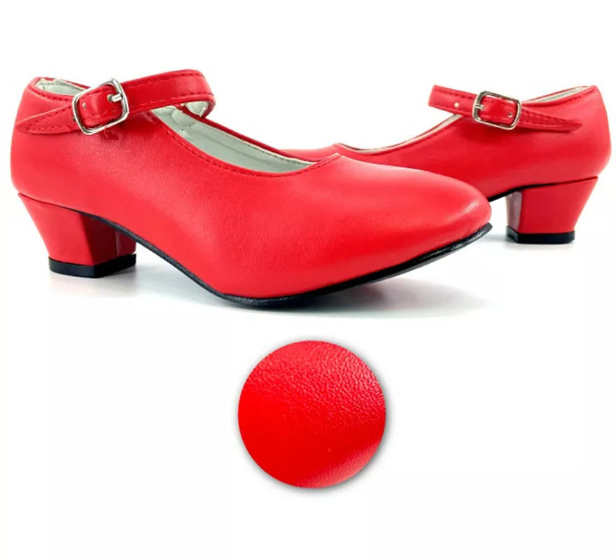 Zapato Sevillana con tacón Rojo en números del 22 al 41