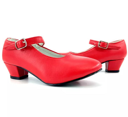 Zapato Sevillana con tacón Rojo en números del 22 al 41