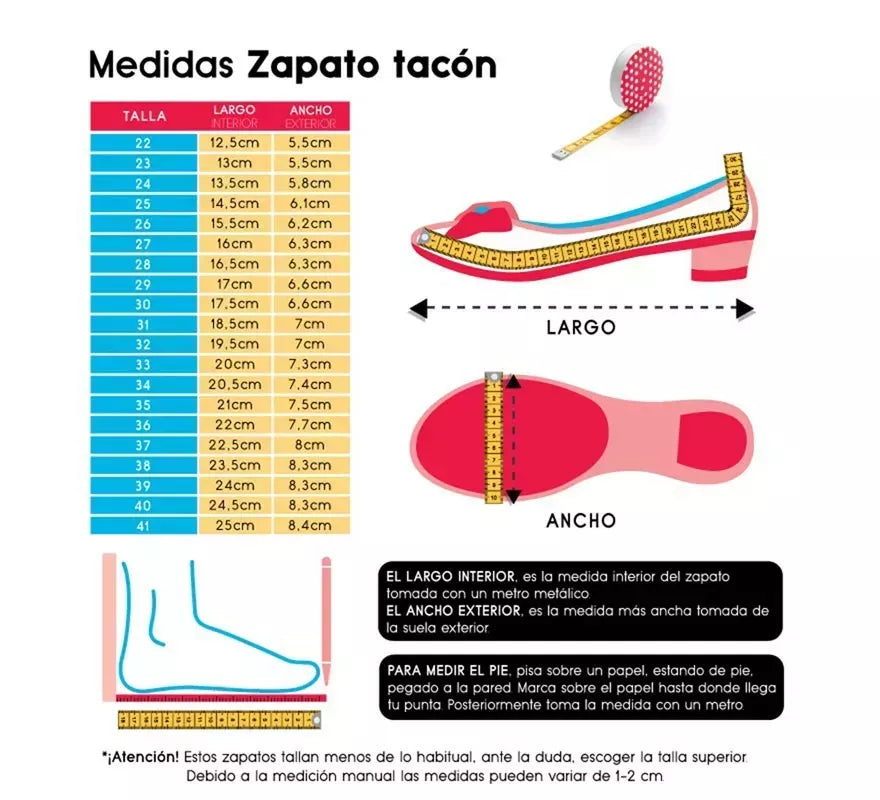 Translation missing: en.Zapato Sevillano con tacón Negro en números del 20 al 41