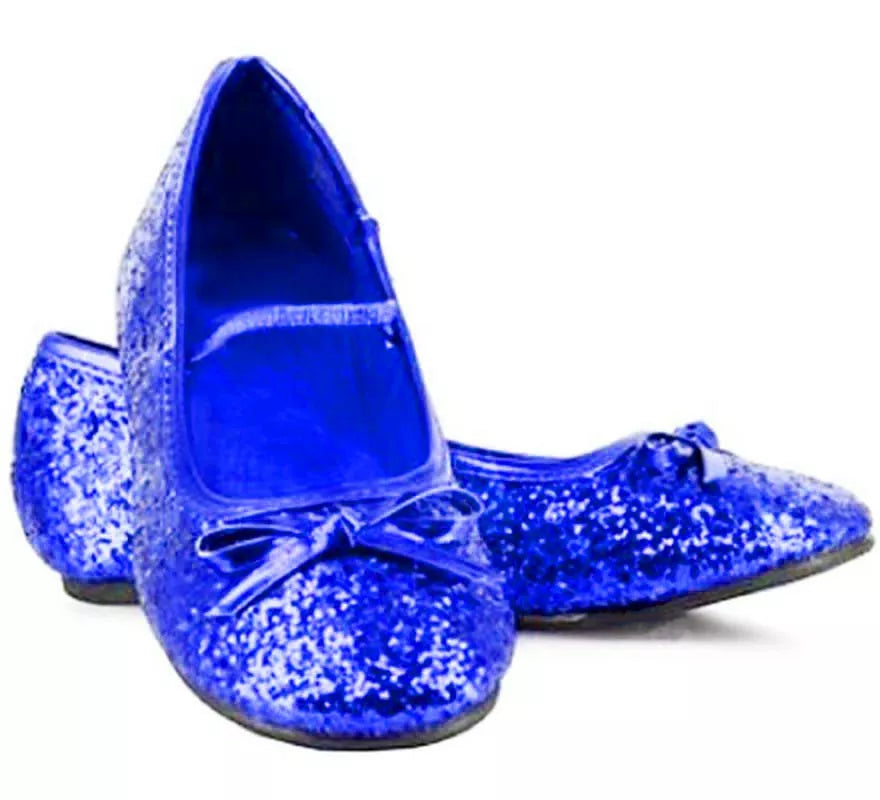 Zapatos Bailarinas Azul Purpurina en números del 22 al 41