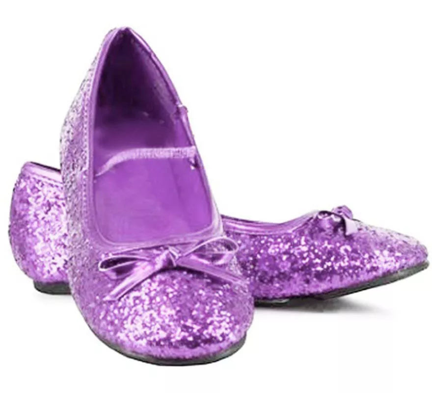 Translation missing: en.Zapatos Bailarinas Moradas Purpurina en números del 22 al 41