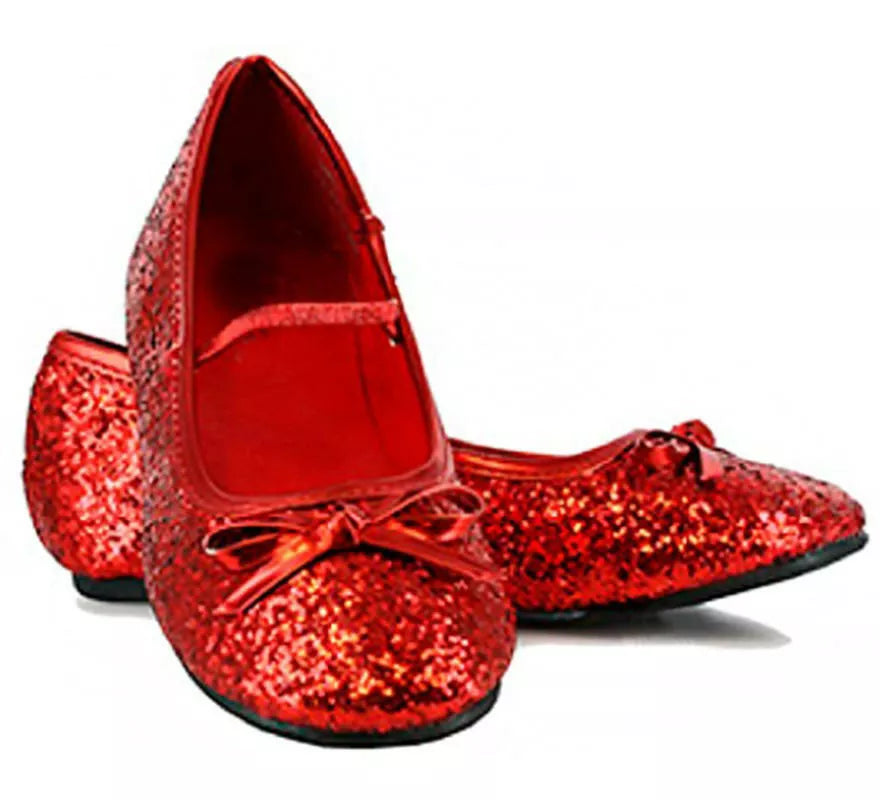 Translation missing: en.Zapatos Bailarinas Rojo Purpurina en números del 22 al 41