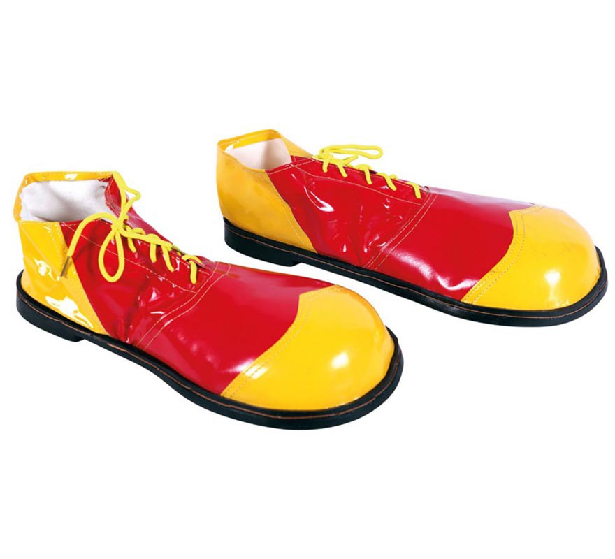 Translation missing: en.Zapatos de Payaso de Vinilo Amarillo y Rojo 35 cm