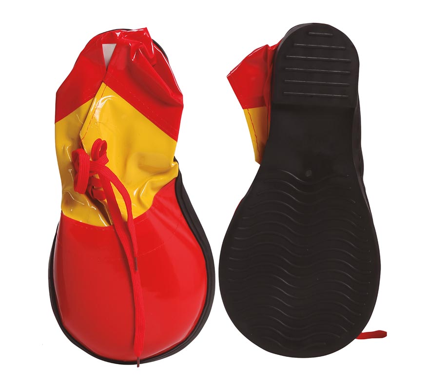 Zapatos de Payaso Rojos y Amarillos 35 cm